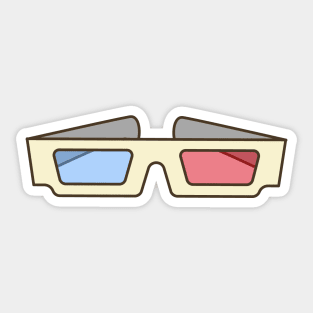 3D Cinema Glasses Sticker